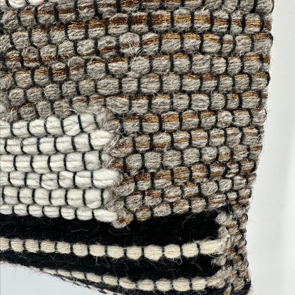 (43) Lovestitch Black and White Geometric Tote - Picture 5 of 7